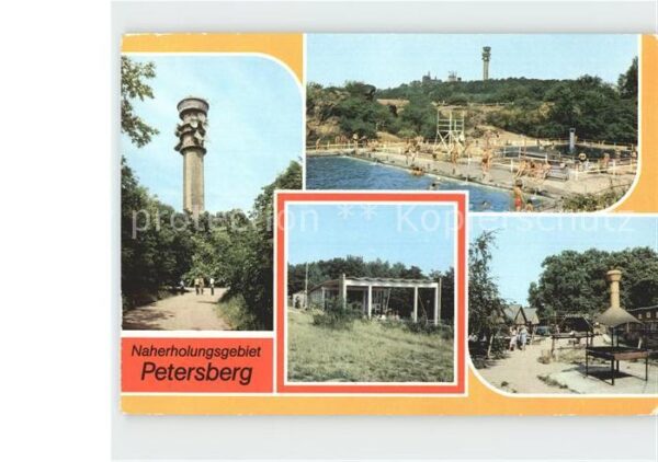 Petersberg Halle Fernsehturm Bergbad Pavillon HOG Waldsc