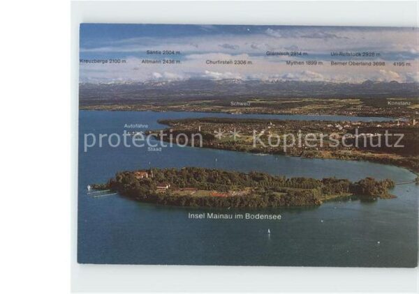 Insel Mainau im Bodensee mit Schweizer Alpen Flieger