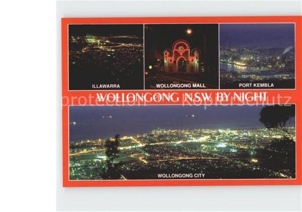 Wollongong bei Nacht City Illawarra Wollongong Mal