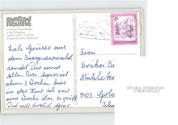 Reuthe Vorarlberg Kurhotel Moorheilbad – Bild 2