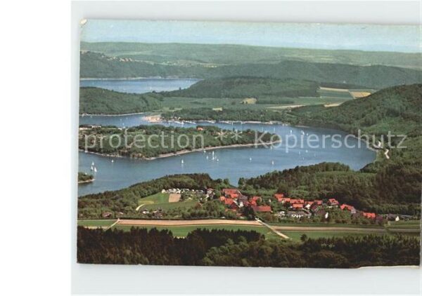 Scheid Hessen mit Edersee Fliegeraufnahme
