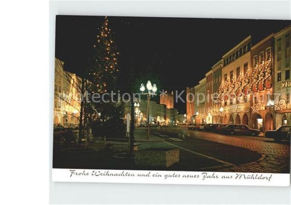 Muehldorf Inn Stadtplatz zur Weihnachtszeit