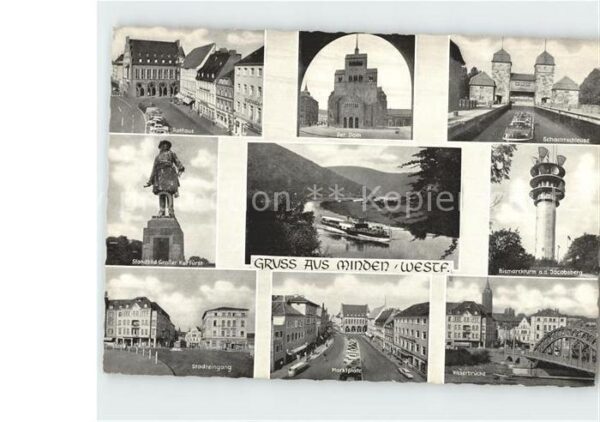 Minden Westfalen Rathaus Dom Schachtschleuse Standbild G
