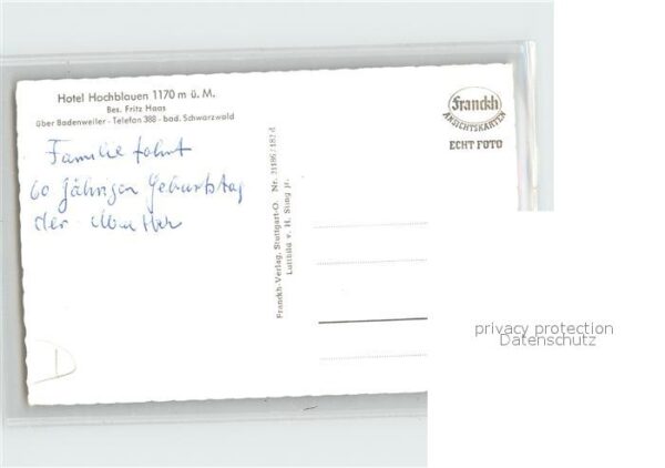 Badenweiler Hotel Pension Hochblauen Fliegeraufnahm – Bild 2