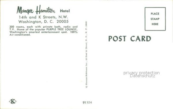 Washington DC Manger Hamilton Hotel – Bild 2