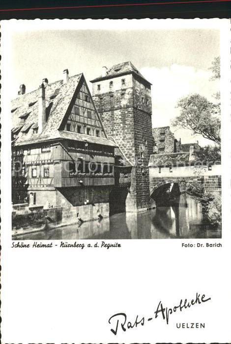 Nuernberg Partie an der Pegnitz Ratsapotheke Uelz