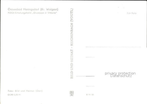 Heringsdorf Ostseebad Usedom Erholungsheim Gioseppe di Vittorio – Bild 2