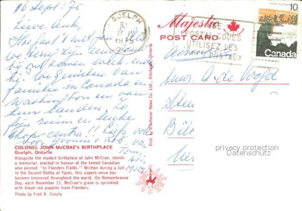 Guelph Colonel John McCraes Birthplace – Bild 2