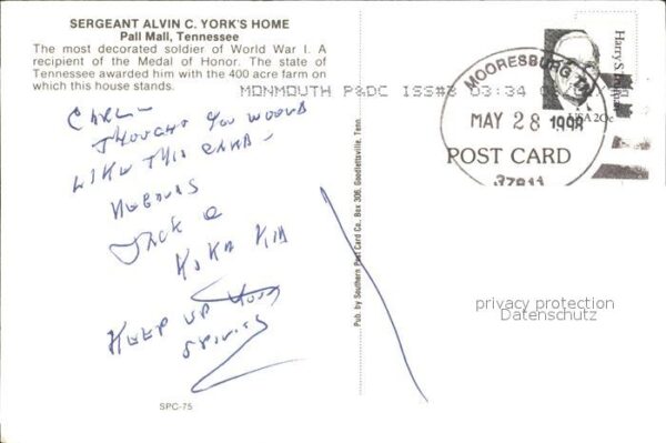 Pall Mall Sergeant Alvin C. Yorks Home – Bild 2