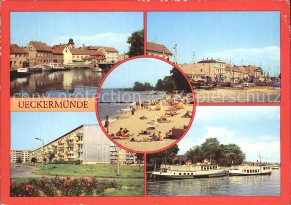 Ueckermuende Mecklenburg Vorpommern Hafen Strand Ueckerbrücke