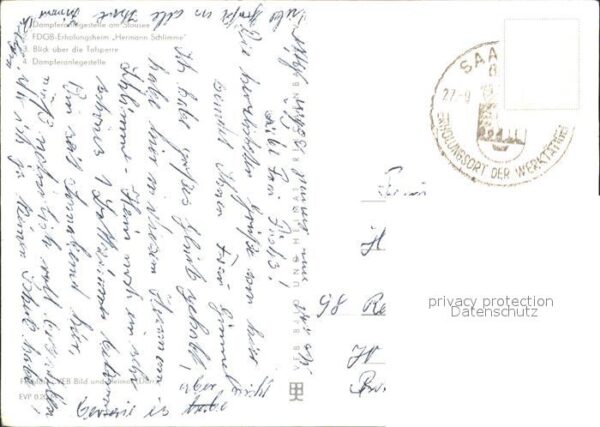 Saalburg Saale Talsperre Erholungsheim Hermann Schlimm – Bild 2