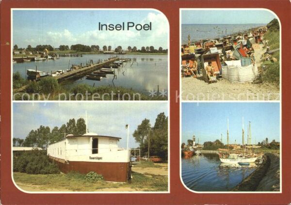 Poel Insel Hafen in Kirchdorf Schwarzer Busch Timm
