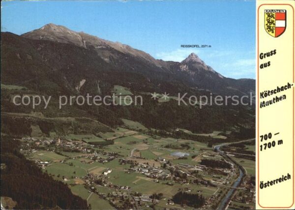 Koetschach-Mauthen Kaernten Fliegeraufnahme