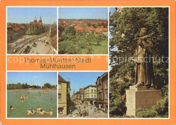 Muehlhausen Thueringen Thomas Müntzer Stadt Denkmal Steinweg