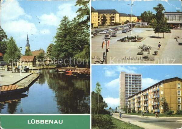 Luebbenau Spreewald Hafen Roter-Platz Straße der Jugend