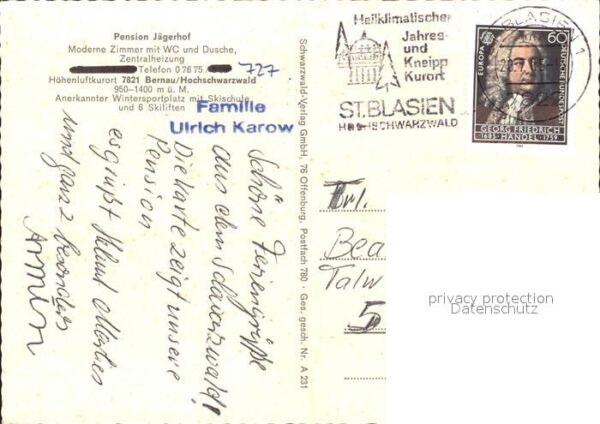 Bernau Schwarzwald Pension Jägerhof – Bild 2