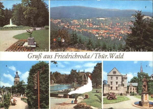 Friedrichsroda Puschkinpark Kuranlagen Schwimmbad Schl