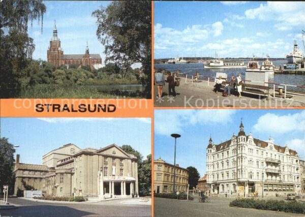 Stralsund Mecklenburg Vorpommern Marienkirche Hafen Theater Hotel am Bah