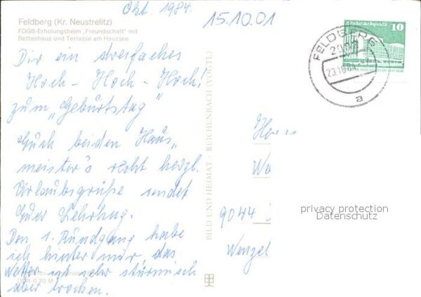 Feldberg Mecklenburg Erholungsheim Freundschaft Haussee Bett – Bild 2