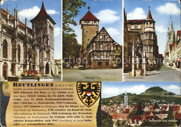 Reutlingen Tübinger Tor Lindenbrunnen Marienkirche