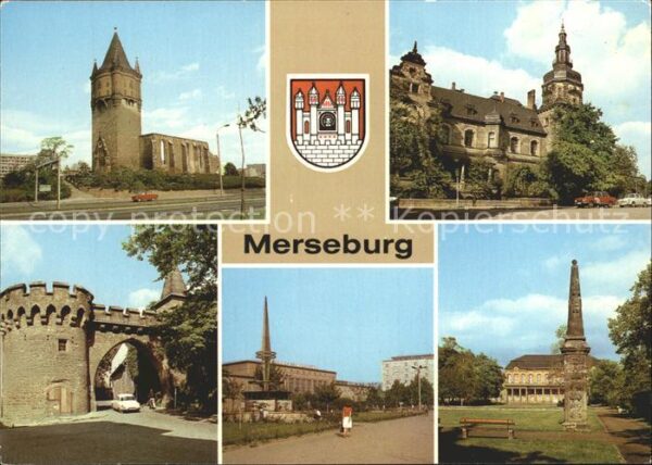 Merseburg Saale Krummes Tor Kirchenruine Schloßgarten
