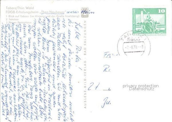 Tabarz FDGB Erholungsheim Theodor Neubauer – Bild 2