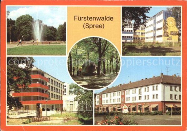 Fuerstenwalde Spree Park Rauenscher-Stein Mühlenstrasse