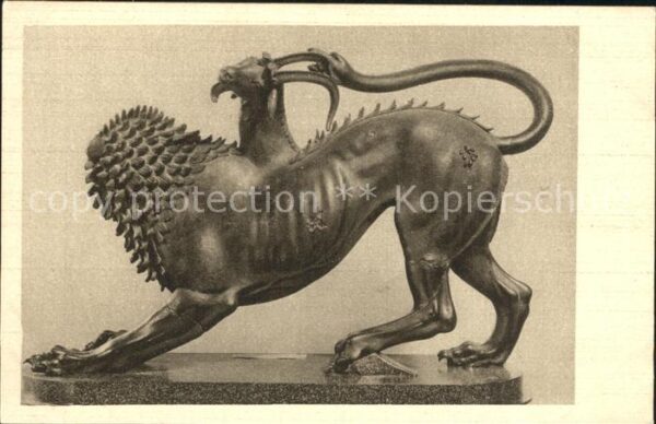 Firenze Florenz R. Museo Archeologico La Chimera di Are