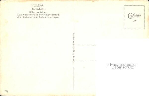 Fulda Domschatz Silbener Altar – Bild 2