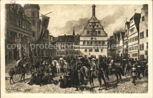 Rothenburg Tauber Tilly's Einzug Gemälde