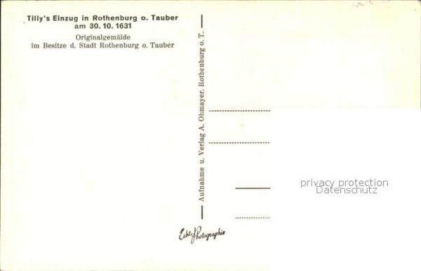 Rothenburg Tauber Tilly's Einzug Gemälde – Bild 2