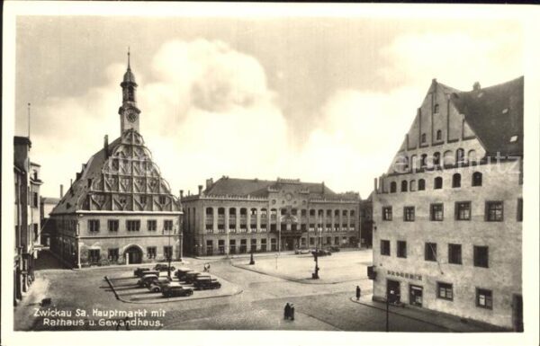 Zwickau Sachsen Hauptmarkt Rathaus Gewandhaus