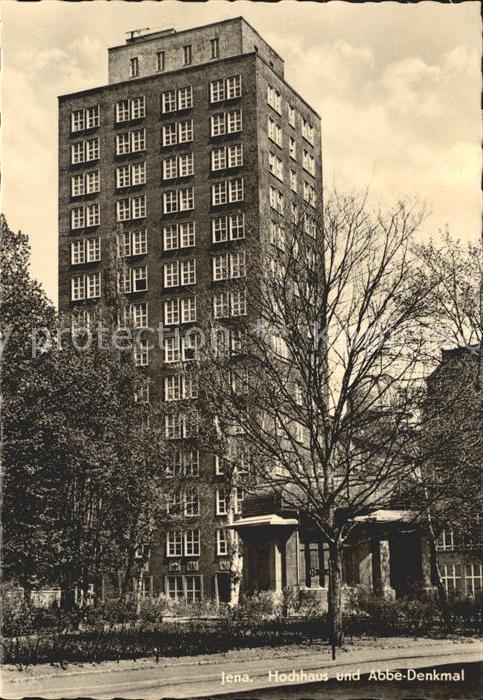 Jena Hochhaus Abbe-Denkmal