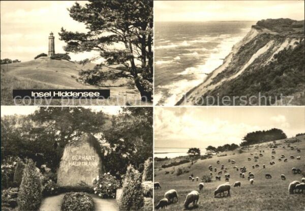 Insel Hiddensee Gerhart Hauptmann Grabstein Leuchtturm