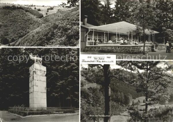 Frauenwald Thueringen Cafe Lenkgrund Monument Tränkbachtal