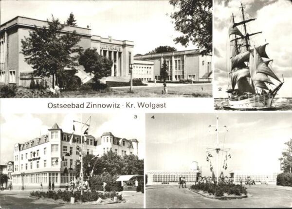 Zinnowitz Ostseebad Kurhaus Heim Glück auf Segelschulschiff
