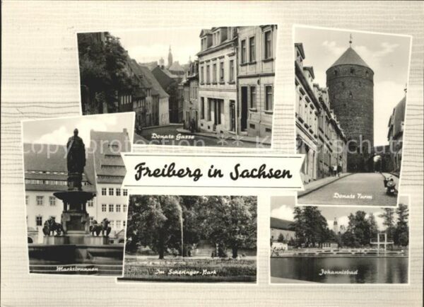 Freiberg Sachsen Donats-Gasse Johannisbad Scheringer-Par