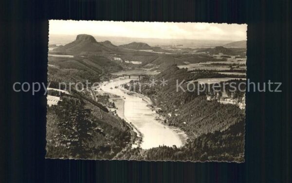 Bad Schandau Blick vom Grossen Winterberg Postelwitz