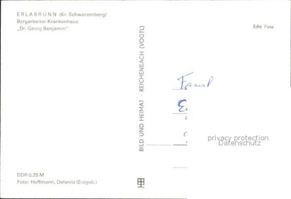Erlabrunn Erzgebirge Bergarbeiter-Krankenhaus Dr. Georg Benj – Bild 2