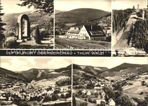 Oberschoenau Thueringen Ehrenmal Erholungsheim Sprungschanze am