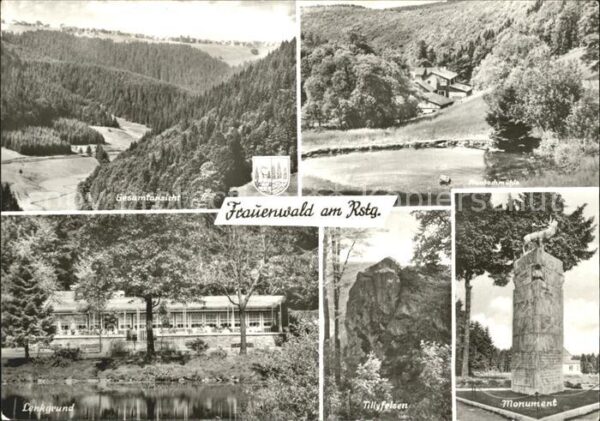 Frauenwald Thueringen Cafe Lenkgrund Monument Tillyfelsen Fra