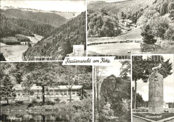 Frauenwald Thueringen Monument Cafe Lenkgrund Tillyfelsen Fra