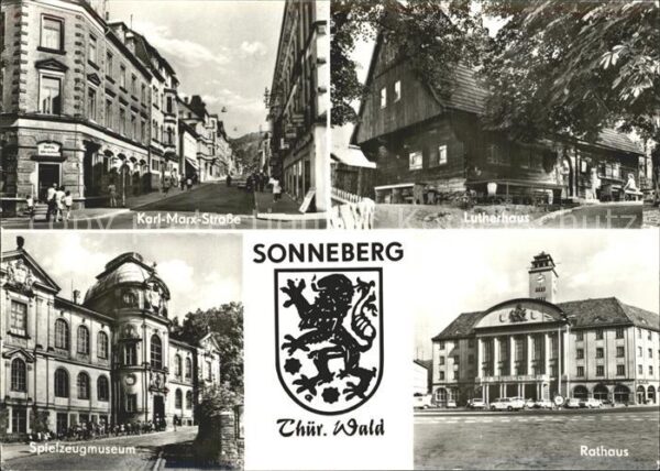 Sonneberg Thueringen Rathaus Karl-Marx-Strasse Lutherhaus Sp