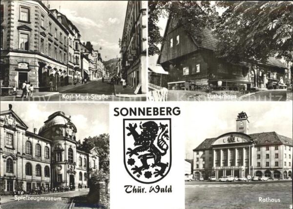 Sonneberg Thueringen Rathaus Lutherhaus Karl-Marx-Strasse Sp