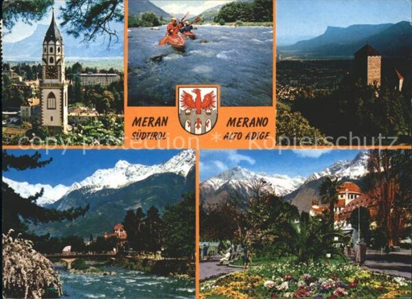 Meran Merano Kirche Brücke Burg