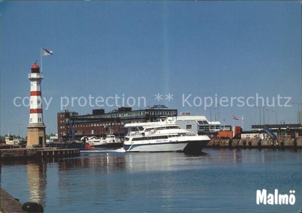 Malmoe Hafen Yacht Leutturm
