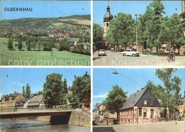 Olbernhau Erzgebirge Ernst-Thälmann-Platz Kegelbrücke