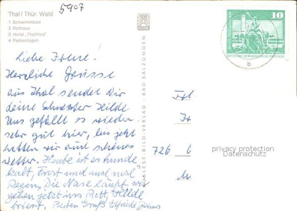 Thal Ruhla Schwimmbad Rathaus Hotel Thalfried Park – Bild 2