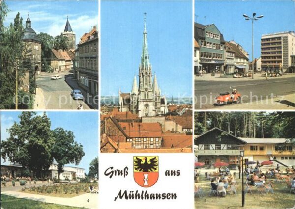 Muehlhausen Thueringen Frauentor Rabenturm Marienkirche Wilhel