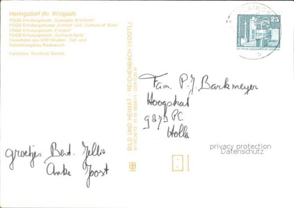 Heringsdorf Ostseebad Usedom Erholungsheime Guiseppe di Vittorio Ein – Bild 2